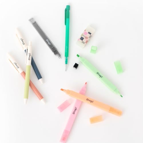 Mr. Wonderful - Schreibset – Powerful & Wonderful – Kugelschreiber, Textmarker, Druckbleistift, Radiergummi von Mr. Wonderful