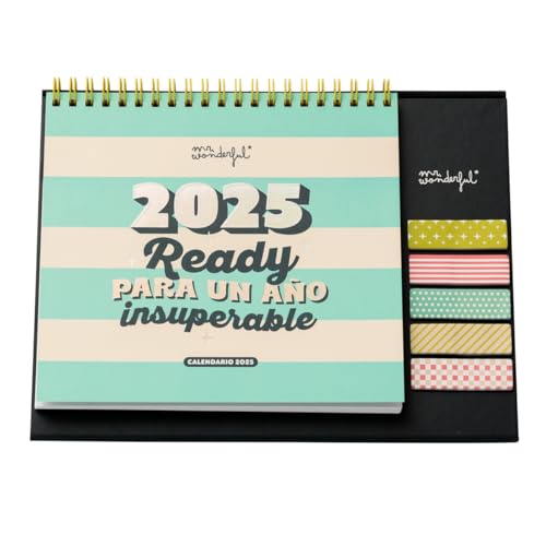 Mr. Wonderful - Tischkalender 2025 - Bereit für ein unschlagbares Jahr, enthält 6 Stickerbögen und 1 Block mit Haftnotizen Mr. Wonderful - Tischkalender 2025 - Bereit für ein unschlagbares Jahr, enthält 6 Stickerbögen und 1 Block mit Haftnotizen von Mr. Wonderful