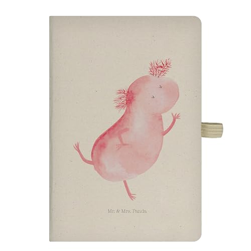 Mr. & Mrs. Panda DIN A4 Baumwoll Notizbuch Axolotl Tanzen - Geschenk, Molch, Dachschaden, Notizheft, Eintragebuch, Journal, Schwanzlurch, Kladde, Mr. & Mrs. Panda DIN A4 Baumwoll Notizbuch Axolotl Tanzen - Geschenk, Molch, Dachschaden, Notizheft, Eintragebuch, Journal, Schwanzlurch, Kladde, von Mr. & Mrs. Panda