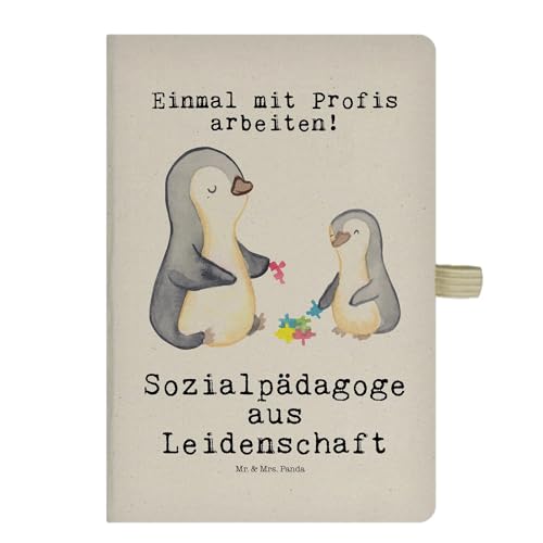 Mr. & Mrs. Panda DIN A4 Baumwoll Notizbuch Sozialpädagoge Leidenschaft - Geschenk, Danke, Dankeschön, Beruf, Skizzenbuch, Notizheft, Schreibbuch, von Mr. & Mrs. Panda