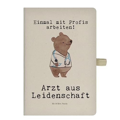 Mr. & Mrs. Panda DIN A5 Baumwoll Notizbuch Arzt Leidenschaft - Geschenk, Mediziner, Notizblock, Krankenhaus, Kladde, Schenken, Schreibheft, von Mr. & Mrs. Panda