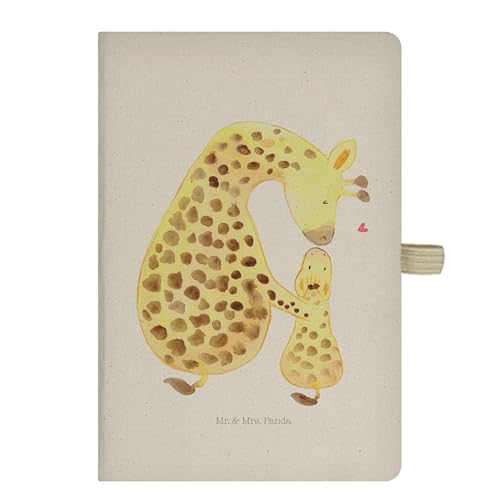 Mr. & Mrs. Panda DIN A5 Baumwoll Notizbuch Giraffe Kind - Geschenk, Tochter, Adressbuch, Eintragebuch, Notizen, Notizblock, Notizheft, Schreibheft, von Mr. & Mrs. Panda