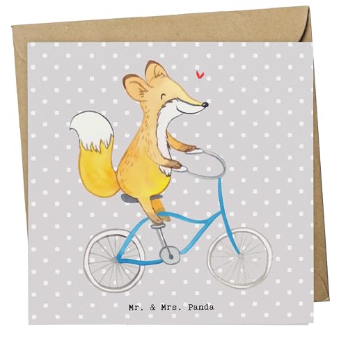 Mr. & Mrs. Panda Deluxe Karte Fahrrad fahren - Geschenk, Sportart, Radeln, Mountainbiking, Glückwunschkarte, Hobby, Klappkarte, von Mr. & Mrs. Panda