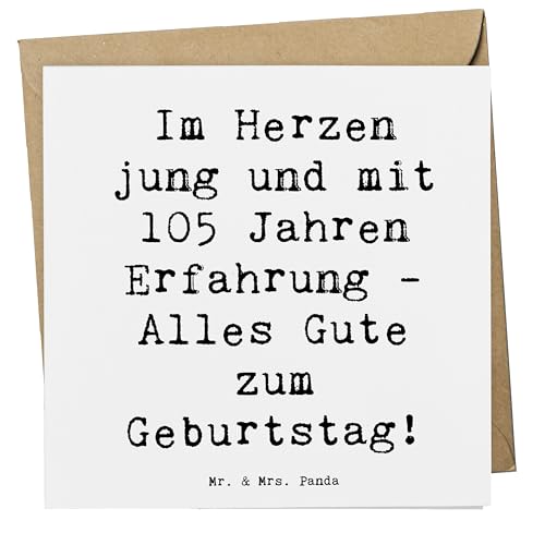 Mr. & Mrs. Panda Deluxe Karte Spruch 105. Geburtstag - Geschenk, Geburtstagswünsche, kreative Geschenkideen, Glückwunschkarte, Klappkarte, Mr. & Mrs. Panda Deluxe Karte Spruch 105. Geburtstag - Geschenk, Geburtstagswünsche, kreative Geschenkideen, Glückwunschkarte, Klappkarte, von Mr. & Mrs. Panda