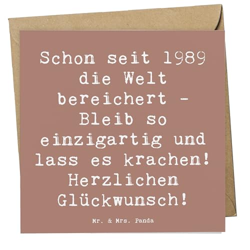Mr. & Mrs. Panda Deluxe Karte Spruch 1989 Geburtstag - Geschenk, Freund, Einladungskarte, Hochwertige Klappkarte, Grußkarte, Geburtsjahr 1989, Mr. & Mrs. Panda Deluxe Karte Spruch 1989 Geburtstag - Geschenk, Freund, Einladungskarte, Hochwertige Klappkarte, Grußkarte, Geburtsjahr 1989, von Mr. & Mrs. Panda