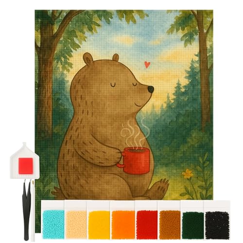 Mr. & Mrs. Panda Diamond Painting Bär Kaffee Design 40 x 50 cm Ohne Rahmen - Weiß Mr. & Mrs. Panda Diamond Painting Bär Kaffee Design 40 x 50 cm Ohne Rahmen - Weiß von Mr. & Mrs. Panda