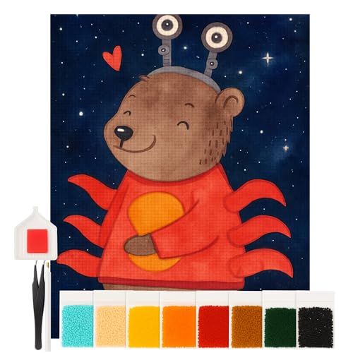 Mr. & Mrs. Panda Diamond Painting Krebs Astrologie Design 40 x 50 cm Mit Rahmen - Weiß von Mr. & Mrs. Panda