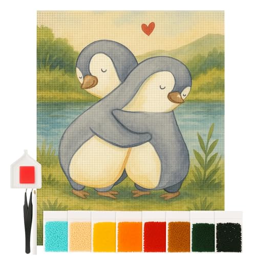Mr. & Mrs. Panda Diamond Painting Pinguine Kuscheln Design 40 x 50 cm Mit Rahmen - Weiß Mr. & Mrs. Panda Diamond Painting Pinguine Kuscheln Design 40 x 50 cm Mit Rahmen - Weiß von Mr. & Mrs. Panda