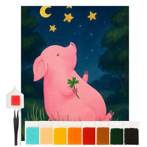 Mr. & Mrs. Panda Diamond Painting Schwein Glück Design 40 x 50 cm Mit Rahmen - Weiß Mr. & Mrs. Panda Diamond Painting Schwein Glück Design 40 x 50 cm Mit Rahmen - Weiß von Mr. & Mrs. Panda