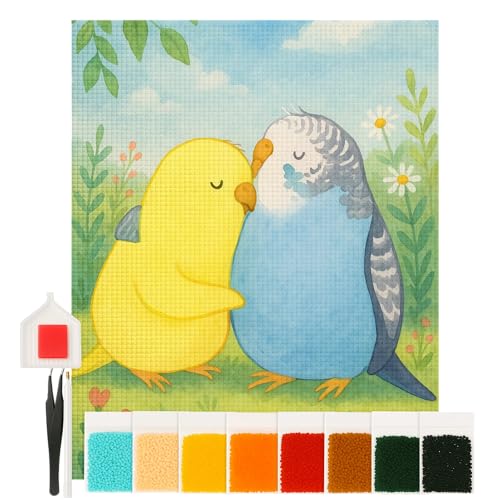 Mr. & Mrs. Panda Diamond Painting Wellensittich Liebe Design 40 x 50 cm Mit Rahmen - Weiß Mr. & Mrs. Panda Diamond Painting Wellensittich Liebe Design 40 x 50 cm Mit Rahmen - Weiß von Mr. & Mrs. Panda