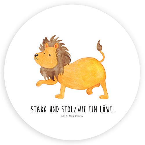 Mr. & Mrs. Panda Etikett, Aufkleber, 40mm Rund Aufkleber Sternzeichen Löwe mit Spruch - Farbe Weiß Mr. & Mrs. Panda Etikett, Aufkleber, 40mm Rund Aufkleber Sternzeichen Löwe mit Spruch - Farbe Weiß von Mr. & Mrs. Panda