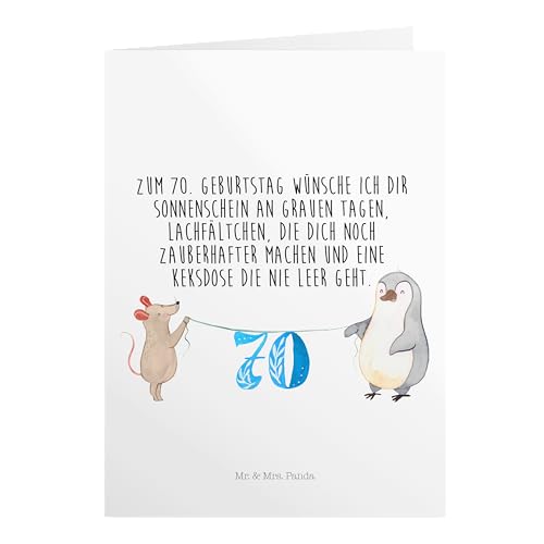 Mr. & Mrs. Panda Geburtstagskarte 70. Geburtstag Maus Pinguin - Geschenk, Hochzeitskarte, Feier, Einladungskarte, Party, Klappkarte, Feiern, Mr. & Mrs. Panda Geburtstagskarte 70. Geburtstag Maus Pinguin - Geschenk, Hochzeitskarte, Feier, Einladungskarte, Party, Klappkarte, Feiern, von Mr. & Mrs. Panda