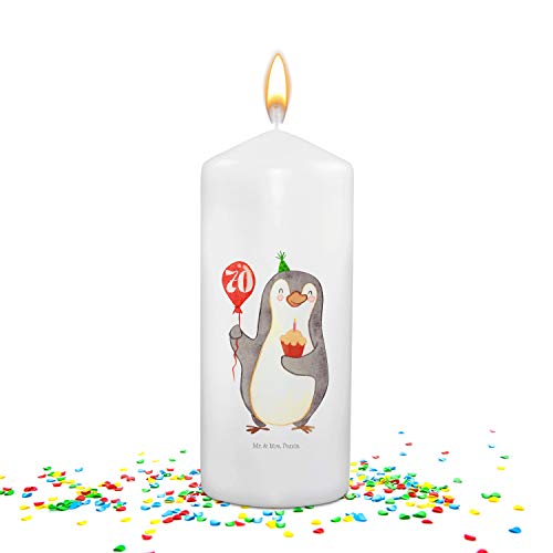 Mr. & Mrs. Panda Geburtstagskerze 70. Geburtstag Pinguin Luftballon - Geschenk, Herzlichen Glückwunsch, Geburtstagsfeier, Geburtstagsgeschenk, von Mr. & Mrs. Panda
