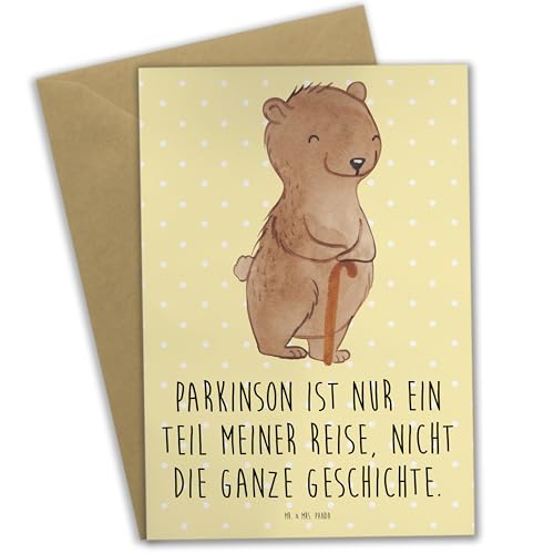 Mr. & Mrs. Panda Grußkarte Bär Parkinson - Geschenk, neurodegenerative Erkrankung, Morbus Parkinson, Hochzeitskarte, Einladungskarte, Klappkarte, von Mr. & Mrs. Panda