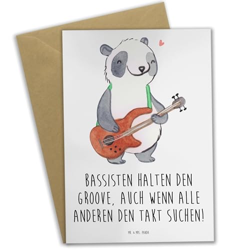 Mr. & Mrs. Panda Grußkarte Bassgitarre Groove - Geschenk, Klaviere, Geschenkideen, Einladungskarte, Geburtstagskarte, Instrument lernen, Klappkarte, Mr. & Mrs. Panda Grußkarte Bassgitarre Groove - Geschenk, Klaviere, Geschenkideen, Einladungskarte, Geburtstagskarte, Instrument lernen, Klappkarte, von Mr. & Mrs. Panda