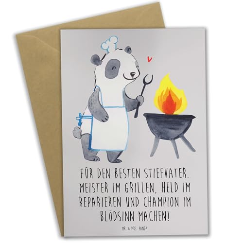 Mr. & Mrs. Panda Grußkarte Bester Stiefvater - Geschenk, Blödsinn Champion, Liebvoll, Stiefvater Geschenke, Hochzeitskarte, Lächeln, Klappkarte, Mr. & Mrs. Panda Grußkarte Bester Stiefvater - Geschenk, Blödsinn Champion, Liebvoll, Stiefvater Geschenke, Hochzeitskarte, Lächeln, Klappkarte, von Mr. & Mrs. Panda