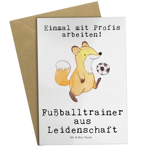 Mr. & Mrs. Panda Grußkarte Fußballtrainer Leidenschaft - Geschenk, Verein Fußball, Fußballspiel, Ansichtskarten, Klappkarte, Kollegin, Mr. & Mrs. Panda Grußkarte Fußballtrainer Leidenschaft - Geschenk, Verein Fußball, Fußballspiel, Ansichtskarten, Klappkarte, Kollegin, von Mr. & Mrs. Panda
