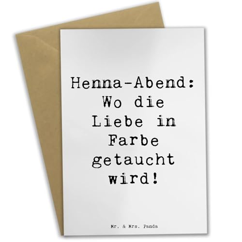 Mr. & Mrs. Panda Grußkarte Spruch Henna-Abend Farbenliebe - Geschenk, Hochzeit, Magischer Moment, Klappkarte, Henna-Malereien, Einladungskarte, Mr. & Mrs. Panda Grußkarte Spruch Henna-Abend Farbenliebe - Geschenk, Hochzeit, Magischer Moment, Klappkarte, Henna-Malereien, Einladungskarte, von Mr. & Mrs. Panda