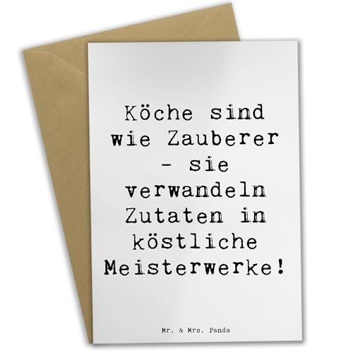 Mr. & Mrs. Panda Grußkarte Spruch Koch Zauber - Geschenk, Klappkarte, Glückwunschkarte, Texturen, Geschenke für Berufstätige, Geschenke mit Herz, Mr. & Mrs. Panda Grußkarte Spruch Koch Zauber - Geschenk, Klappkarte, Glückwunschkarte, Texturen, Geschenke für Berufstätige, Geschenke mit Herz, von Mr. & Mrs. Panda