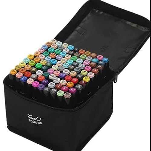 Mrchrogge Marker Stifte Set Doppelseitig, Wasserfeste Marker Mit Feiner Und Breiter Spitze, Textmarker Neon Farben Für Kinder, Schule, Basteln, Scrapbooking, Kunst (100 Farben) von Mrchrogge