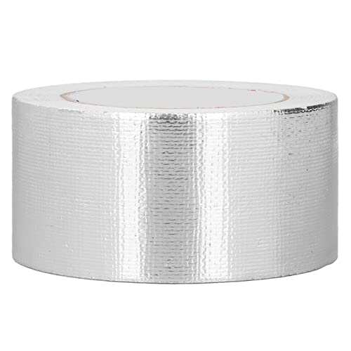 Mrisata Glasfaser -Aluminiumfolie -Klebeband Hitzebeständiger Selbstklebender Hoher Temperatur Wasserdichtes Dichtungsband für Klimaanlagenkanal Reparatur 25meter Rolle (6cm) von Mrisata