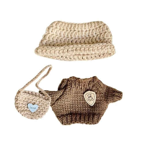 Mrltau Stylische Puppenkleidung 17 cm Für Labubu Puppe Für Labubu Doll, Handgefertigte Häkel-3-Teiliges Set Für Labubu Kleidung Zubehör, Puppenzubehör Geschenke Für Mädchen Jungen Mrltau Stylische Puppenkleidung 17 cm Für Labubu Puppe Für Labubu Doll, Handgefertigte Häkel-3-Teiliges Set Für Labubu Kleidung Zubehör, Puppenzubehör Geschenke Für Mädchen Jungen von Mrltau