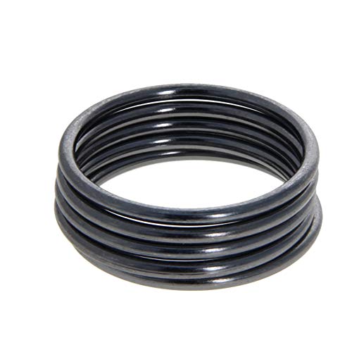 MroMax 5 x O-Ring-Schnallen, Zinklegierung, Befestigungselemente für DIY-Zubehör, Geldbörsenriemen, Rucksäcke, Taschen, Gürtel, Handwerk, Hardware, goldfarben, Schwarz, 1.57"ID/0.12"Thick von MroMax