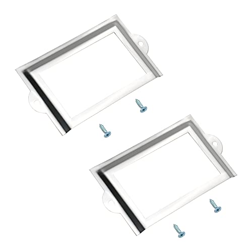 MroMax Etikettenrahmen aus Eisen, 105 x 60 mm, ohne Befestigungsschrauben, für Büro, Bibliothek, Möbel, Karton, Aktenschrank, silberfarben, 10 Stück MroMax Etikettenrahmen aus Eisen, 105 x 60 mm, ohne Befestigungsschrauben, für Büro, Bibliothek, Möbel, Karton, Aktenschrank, silberfarben, 10 Stück von MroMax