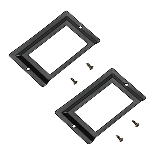 MroMax Etikettenrahmen aus Eisen, 80 x 51 mm, ohne Befestigungsschrauben, für Büro, Bibliothek, Möbel, Karte, Aktenschrank, Schwarz, 10 Stück MroMax Etikettenrahmen aus Eisen, 80 x 51 mm, ohne Befestigungsschrauben, für Büro, Bibliothek, Möbel, Karte, Aktenschrank, Schwarz, 10 Stück von MroMax