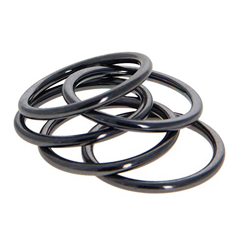 MroMax O-Ring-Schnalle, 25 mm, Zinklegierung, runde O-Ringe, schwarz, für Hardware, Taschen, Gürtel, Handwerk, DIY-Zubehör, 5 Stück von MroMax