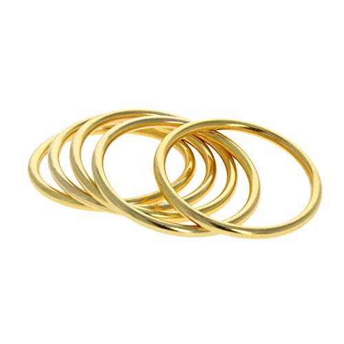 MroMax O-Ring-Schnalle, Zinklegierung, 35 mm x 3 mm, für DIY-Zubehör, Geldbörsenriemen, Rucksäcke, Taschen, Gürtel, Bastelzubehör, goldfarben, 5 Stück von MroMax