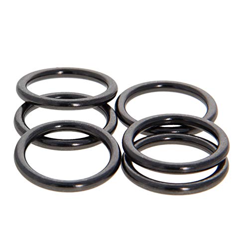 MroMax O-Ring-Schnallen, Zinklegierung, 18,6 mm x 3 mm, für DIY-Zubehör, Geldbörsenriemen, Rucksäcke, Taschen, Gürtel, Bastelzubehör, Schwarz, 6 Stück von MroMax
