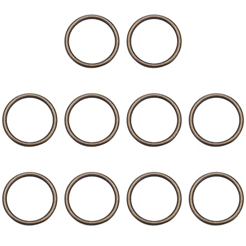 MroMax O-Ring-Schnallen, Zinklegierung, 30 mm x 3 mm, für DIY-Zubehör, Geldbörsenriemen, Rucksäcke, Taschen, Gürtel, Bastelzubehör, Bronzefarben, 10 Stück von MroMax