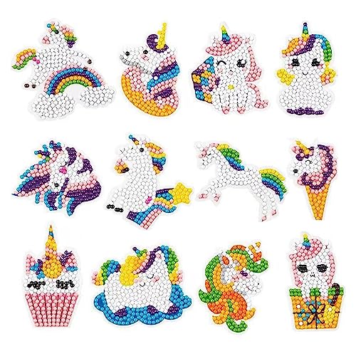 MsTeco Diamond Painting Kinder, 12 Stück 5D Diamond Painting Sticker Cartoon Diamantmalerei DIY Diamant Aufkleber Kit für Kinder und Erwachsene Anfänger, Geburtstags Geschenk für Jungen Mädchen MsTeco Diamond Painting Kinder, 12 Stück 5D Diamond Painting Sticker Cartoon Diamantmalerei DIY Diamant Aufkleber Kit für Kinder und Erwachsene Anfänger, Geburtstags Geschenk für Jungen Mädchen von MsTeco