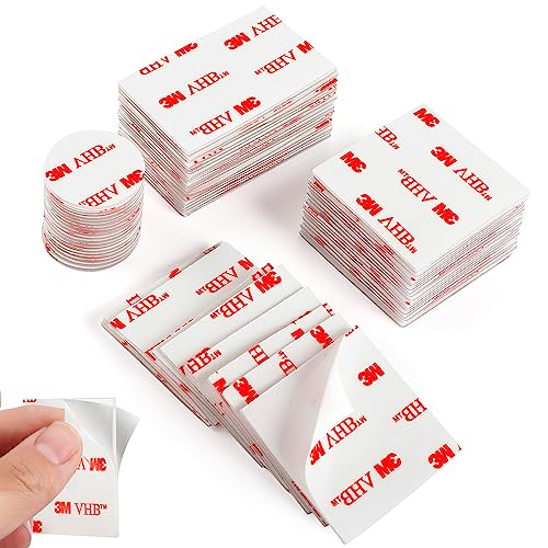 Msccea Robustes doppelseitiges Klebeband, transparente doppelseitige Klebepads, wiederverwendbar, geeignet für Heimwerker, Auto, Heimbüro, Wand, Klebeband inkl von Msccea