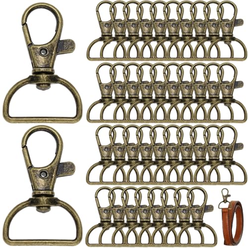 40pcs Schwenkschnapphaken, 360-Grad-Bronze-Drehhaken mit D-förmigen Schlüsselringen, robuster Schlüsselbundclip für Schlüsselbund-Clip-Lanyard, Schmuckherstellung, DIY Craftsswivel Snap 40pcs Schwenkschnapphaken, 360-Grad-Bronze-Drehhaken mit D-förmigen Schlüsselringen, robuster Schlüsselbundclip für Schlüsselbund-Clip-Lanyard, Schmuckherstellung, DIY Craftsswivel Snap von Mskmnkot