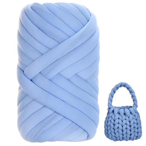 Armstrickgarn 500 g 18 m langes klobiges Garn für Häkeln superweicher Polyester Dickes waschbares, leichtes DIY -Decken für Haustier, Bett, Sofa -Decke, hellblau Armstrickgarn 500 g 18 m langes klobiges Garn für Häkeln superweicher Polyester Dickes waschbares, leichtes DIY -Decken für Haustier, Bett, Sofa -Decke, hellblau von Mskmnkot
