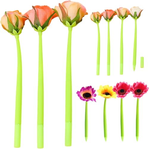 Mskmnkot 11pcs Blumenstifte, Sonnenblume Rose Gel-Tinte 0, 5 mm, kreative pflanzliche Kugelschreiber für Home Office School, Multi-Color, Rose Mskmnkot 11pcs Blumenstifte, Sonnenblume Rose Gel-Tinte 0, 5 mm, kreative pflanzliche Kugelschreiber für Home Office School, Multi-Color, Rose von Mskmnkot