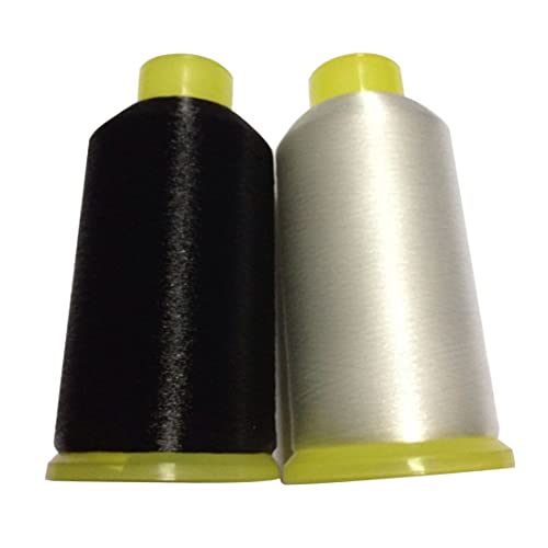 Nylon Sewing Thread, 2pcs 0.1mm Mono-filament Invisible Thread, Quilting (White+Black) Invisible von Mskmnkot