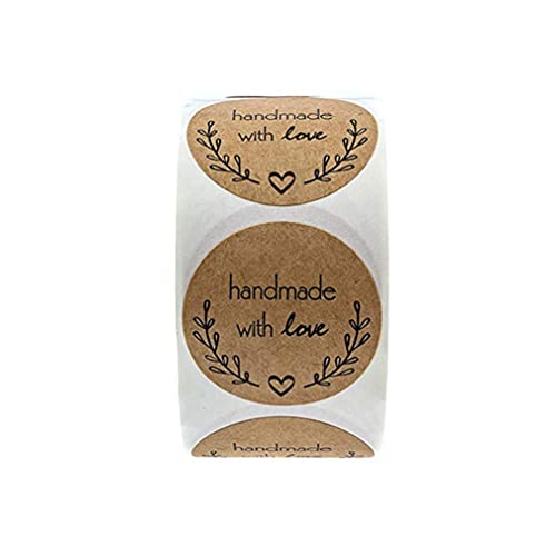 Vielen Dank für runde Aufkleber 1Roll Runde Etikett selbstklickendes Papierdekor für hausgemachte Geschenke Backdekoration Etikett Handmade Aufkleber von Mskmnkot