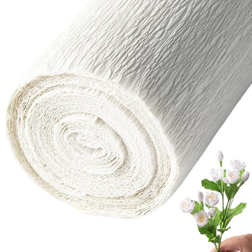 Weißes Krepppapier, 1 Roll-Krepppapier, 98x20in verdickte weiße Tränenresistente Blech, DIY-Handwerk für Blumen Party Dekorationen Wickeln & mehr Weißes Krepppapier, 1 Roll-Krepppapier, 98x20in verdickte weiße Tränenresistente Blech, DIY-Handwerk für Blumen Party Dekorationen Wickeln & mehr von Mskmnkot