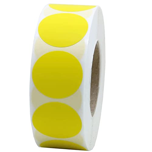 500 Stück Bunt Aufkleber Klebepunkte 25mm Runde Dot Aufkleber Kreis Aufkleber Rund Klebeetiketten Beschreibbare Farbkodierung Etiketten für Büro, Dekoration oder Heimwerken(Gelb) von Mtaajin