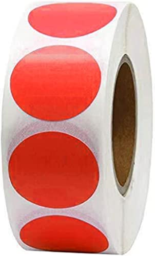 500 Stück Bunt Aufkleber Klebepunkte 25mm Runde Dot Aufkleber Kreis Aufkleber Rund Klebeetiketten Beschreibbare Farbkodierung Etiketten für Büro, Dekoration oder Heimwerken(Rot) von Mtaajin