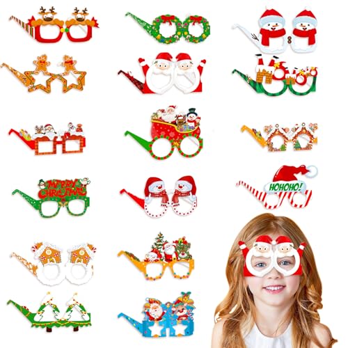 16 Stück Neuheit Weihnachten Papierbrillen Santa Claus Snowman Party Brillen Neujahrsfoto Booth Requisite Maskerade Masken Fiesta Gläser Weihnachten Favor Kostüm Party Brillen für Kinder 16 Stück Neuheit Weihnachten Papierbrillen Santa Claus Snowman Party Brillen Neujahrsfoto Booth Requisite Maskerade Masken Fiesta Gläser Weihnachten Favor Kostüm Party Brillen für Kinder von Mtbricey