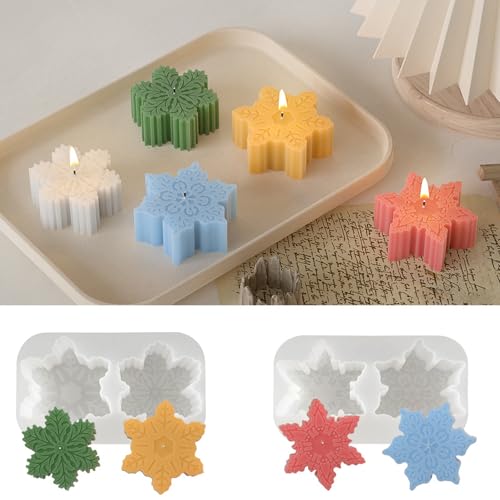2 Stück Schneeflocken Kerzenform Weihnachts Epoxidharz Form Silikon Kerzenhalter Formen Harz Gussform für DIY Kerzenherstellung Ornamentformen für Kerzen Wachs Seifenhandwerk Schokolade Fondant (2Pcs) 2 Stück Schneeflocken Kerzenform Weihnachts Epoxidharz Form Silikon Kerzenhalter Formen Harz Gussform für DIY Kerzenherstellung Ornamentformen für Kerzen Wachs Seifenhandwerk Schokolade Fondant (2Pcs) von Mtbricey