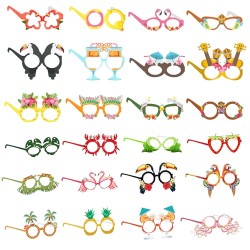 24 Paare Hawaiian Party Brille,Neuheit Papier Party Sonnenbrille Lustige Brillen Maske für Erwachsene Kinder Partybrille Foto Requisiten Tropical Strand Thema Dekoration Luau Party Kostüm Zubehör 24 Paare Hawaiian Party Brille,Neuheit Papier Party Sonnenbrille Lustige Brillen Maske für Erwachsene Kinder Partybrille Foto Requisiten Tropical Strand Thema Dekoration Luau Party Kostüm Zubehör von Mtbricey