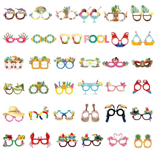 36 Paare Hawaiian Party Brille,Neuheit Papier Party Sonnenbrille Lustige Brillen Maske für Erwachsene Kinder Partybrille Foto Requisiten Tropical Strand Thema Dekoration Luau Party Kostüm Zubehör 36 Paare Hawaiian Party Brille,Neuheit Papier Party Sonnenbrille Lustige Brillen Maske für Erwachsene Kinder Partybrille Foto Requisiten Tropical Strand Thema Dekoration Luau Party Kostüm Zubehör von Mtbricey