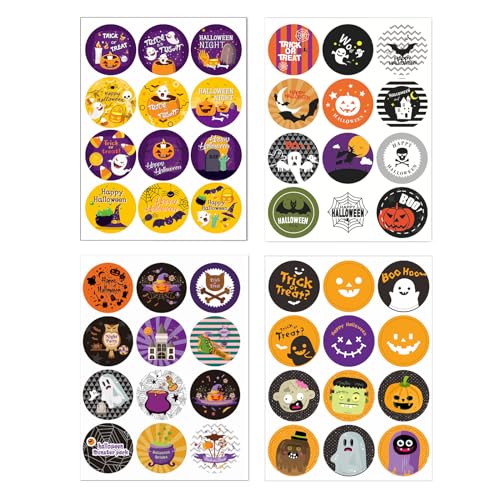48 Stücke Halloweens Aufkleber Halloween Runde Versiegelungsaufkleber Kürbis Fledermaus Ghost Hexen Spinnenaufkleber Selbstklebende Halloween Aufkleber Partydekorationen für Partybeutel Scrapbooking 48 Stücke Halloweens Aufkleber Halloween Runde Versiegelungsaufkleber Kürbis Fledermaus Ghost Hexen Spinnenaufkleber Selbstklebende Halloween Aufkleber Partydekorationen für Partybeutel Scrapbooking von Mtbricey