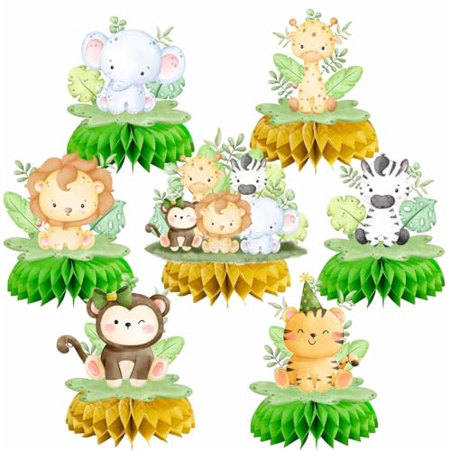 7 Stück Dschungel Safari Tiere Waben Centerpieces,Sommer Tropical Thema Party Dekoration,Bienenwabe Mittelstücke,Bienenwabe Herzstück,Tischdekorationen,Tabelle Honeycomb für Kinder Geburtstag Party 7 Stück Dschungel Safari Tiere Waben Centerpieces,Sommer Tropical Thema Party Dekoration,Bienenwabe Mittelstücke,Bienenwabe Herzstück,Tischdekorationen,Tabelle Honeycomb für Kinder Geburtstag Party von Mtbricey
