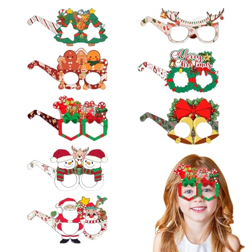 8 Stück Weihnachts Papier Brille Neuheit Lustige Weihnachten Elch Schneemann Party Brille Weihnachtsbaum Rahmen Foto Requisiten Kostüm Dekoration Partybrille für Neujahrsgeburtstag Hochzeitsfeier 8 Stück Weihnachts Papier Brille Neuheit Lustige Weihnachten Elch Schneemann Party Brille Weihnachtsbaum Rahmen Foto Requisiten Kostüm Dekoration Partybrille für Neujahrsgeburtstag Hochzeitsfeier von Mtbricey